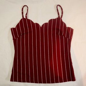 SHEIN Striped Scalloped Cami Top Size M